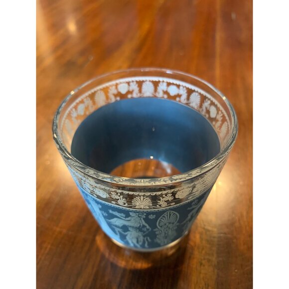 Vintage Jeanette Hellenic Jasperware Lowball Scotch Glasses. - Picture 13 of 15
